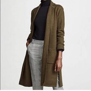 Madewell Camden Green Merino Wool Sweater Coat sz S